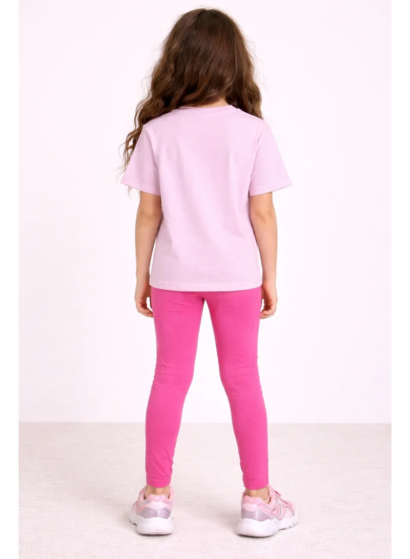 Victor And Jane Pink/Yellow Girls’ Multipack (2 Pack) – Graphic T-Shirts & Leggings Set (Basic Fit) for Women | Best Price UAE
